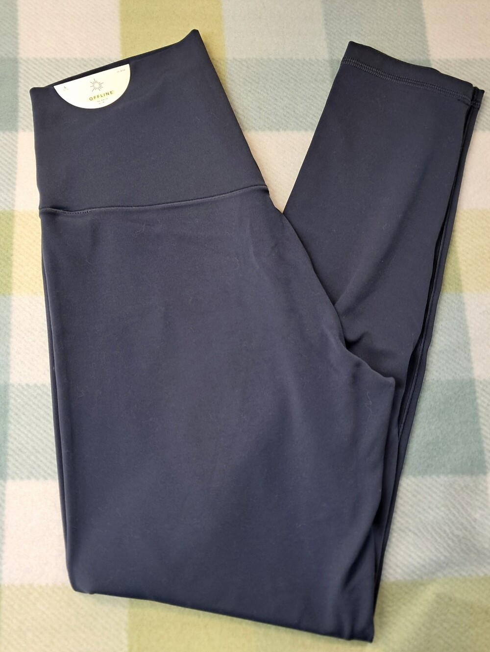 Offline By Aerie Real Me 7/8 Hi-Rise Navy Blue Leggings Size Large NWT - Picture 4 of 8